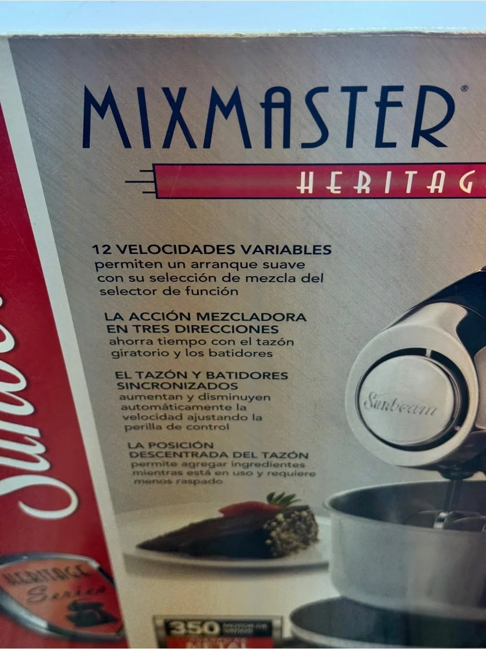 Sunbeam Mixmaster Heritage Series Black Stand Mixer w/Bowl & Beaters Open Box
